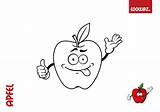 Apfel Ausmalen Malvorlage sketch template