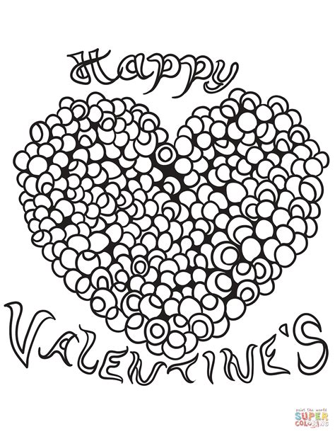 hearts printable happy valentines day coloring pages galandrina