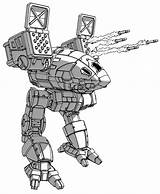 Battletech Catapult sketch template