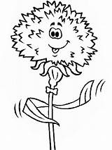 Carnation Coloring Pages Cartoon Happy Flower Getcolorings sketch template