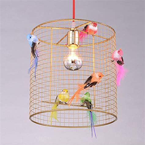 colorful bird model birdcage ceiling light  petrelking watt iron  simple pendant lamp