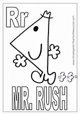 Coloring Pages Mr Men Rush sketch template