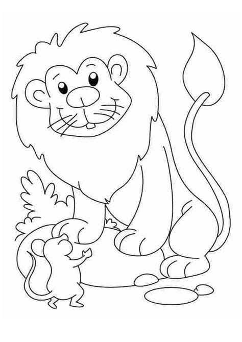 easy  print lion coloring pages