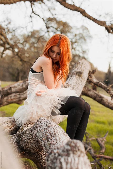 Redhead Girl In A Park By Stocksy Contributor Ellie Baygulov Stocksy