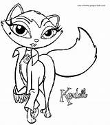 Coloring Pages Bratz Petz Cartoon Kids Color Sheets Printable Girls Pets Character Characters Boys Clipart Colouring Little Print Book Back sketch template