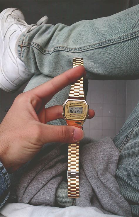 gold casio digital  soletopia