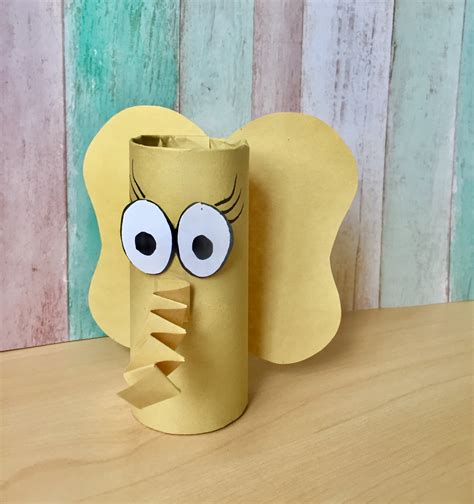 toilet paper roll elephant craft crafty dojo kids crafts