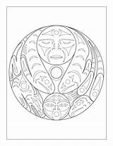 Salish Coast Pages Salmon Coloring sketch template
