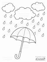 Coloring Umbrella Rainy Printable Kids Rain Pages Drawing Boots Raindrops Printablecuttablecreatables Template Colouring Color Spring Drawings Printables Getdrawings Sheets Creatables sketch template