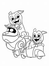 Pals Bingo Rolly Arf Kolorowanki Dibujos Kleurplaat Akcji Bubakids Dzieci Kleurplaten Puppies Sled Malvorlage Coloringtop Clipartmag sketch template