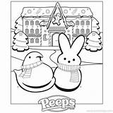 Marshmallow Peeps Chicks sketch template