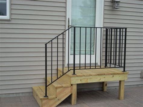 mobile stairs  metal handrail diy mobile home remodel remodeling mobile homes home