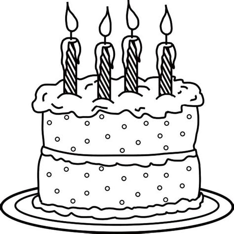 picture  birthday candle  cake coloring pages netart birthday