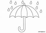 Parapluie Pluie Coloriage Umbrellas Worksheets Coloringpage Activité Manuelle sketch template