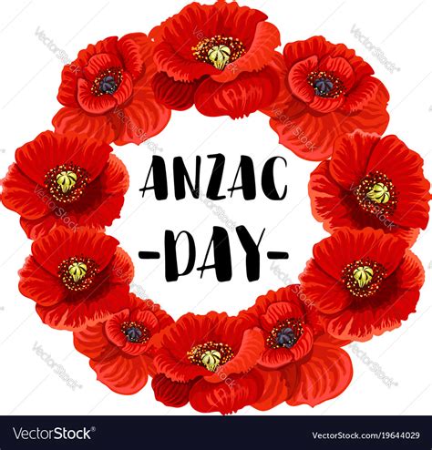 anzac day memorial wreath icon  red poppy flower