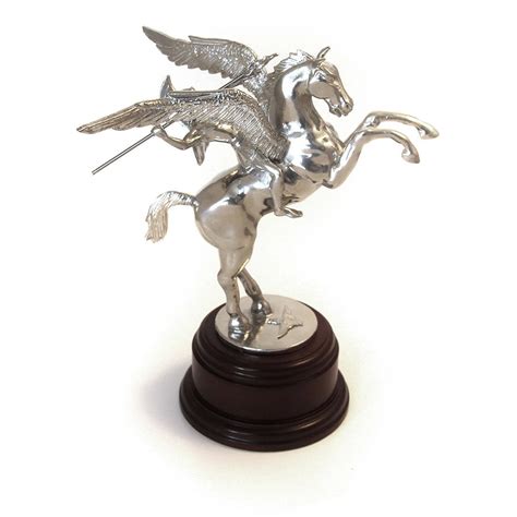 Pegasus With Bellerophon Statue Polished Pewter The Airborne Shop