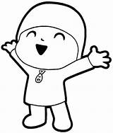 Pocoyo Coloring Happy Pages So Kids Library Clipart Cartoons Book Color Popular sketch template