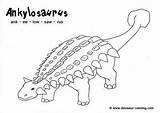 Coloring Dinosaur Pages Dinosaurs Ankylosaurus Template Colouring Color Outline Sheets Name Printable Dino Templates Types Facts Print Choose Board Kids sketch template