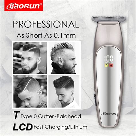professional precision hair clipper electric hair trimmer lcd display mm cutting baldhead