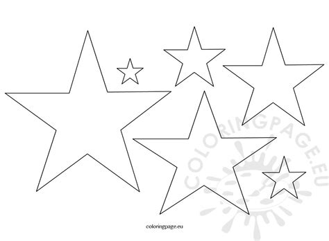 pointed star shape coloring page