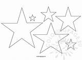 Star Shape Pointed Point Template Five Printable Coloring sketch template