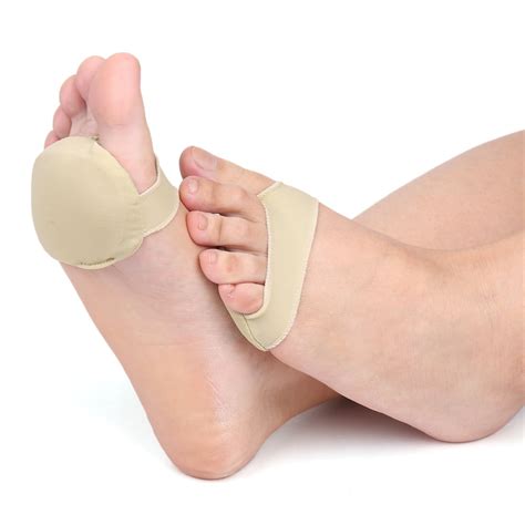 pair fabric silicone ball  foot pads insoles metatarsal cushion pad sore forefoot support