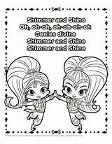 Shine Shimmer Coloring Pages Book Colorful Genie sketch template