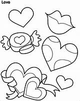 Hearts Coloring Two Pages Getcolorings sketch template