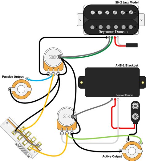 active bass wiring diagram  band active pass bass guitar preamp  controls beq ap