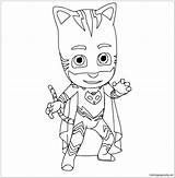 Catboy Pj Pages Mask Coloring Masks Color Coloringpagesonly sketch template