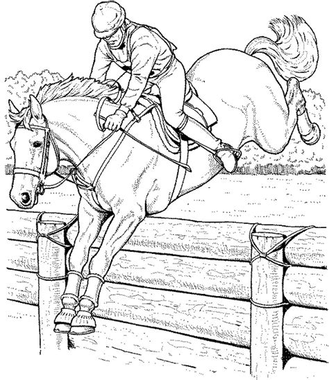 girl  horse jumping coloring pages   girl