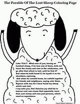 Sheep Lost Parable Coloring Pages Printable Cake Template Lesson Bible Sunday School Church Kids Sheet Clipart House Preschoolers Collection Crafts sketch template