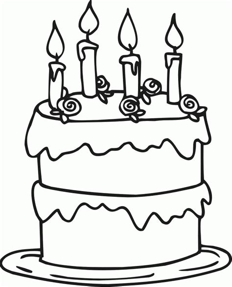 birthday cake candles  decorate   coloring page coloring home