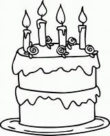 Cake Birthday Coloring Candles Pages Four Printable Cakes Kids Cliparts Color Coloring4free Happy Print Decorate Ferns Super Seven Coloringhome Coloringtop sketch template