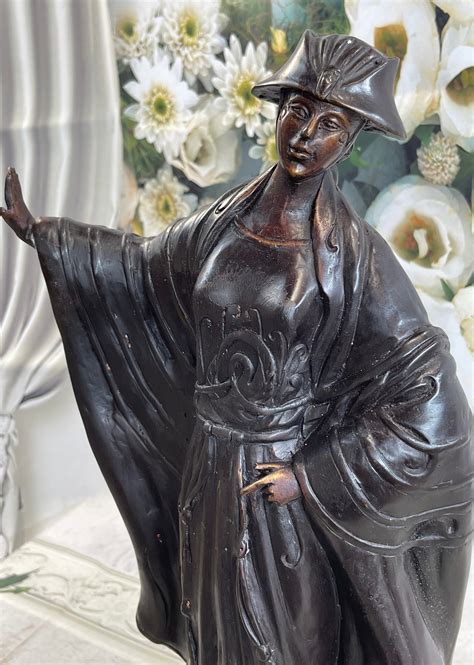 signed icart brown patina art nouveau french model actress bronze