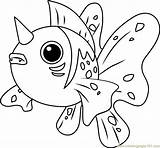 Seaking Seedot Pokémon Coloringpages101 sketch template