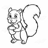 Squirrel Clipart Acorn Abeka Clip Holding Tan Line Clipartmag Clipground sketch template
