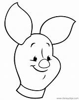 Piglet Coloring Face Pages Disneyclips sketch template