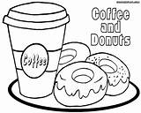 Coloring Coffee Pages Donut Printable Donuts Color Logo Getcolorings Print sketch template