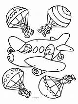 Kleurplaten Vliegtuig Mobiel Flugzeug Parachutespringen Mobielen Dasmalbuch Bezoeken sketch template