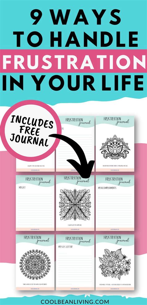 deal  frustration printable journal   handle stress
