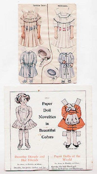 vintage lettie lane vs williams paper dolls display with 1909 dorothy dimple ad 11 08 2013