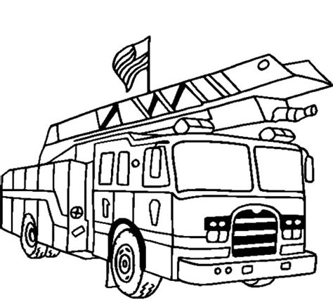 coloring pages fire truck printable