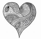Herz Zentangle Muster Mandalas Malen Herzen Malvorlage Erwachsene Flamingo Wandbild Gestalten Mustern sketch template