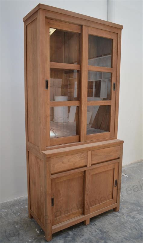 teak display cabinet cm modern reclaimed teak furniture