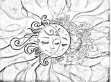 Coloring Moon Sun Pages Printable Adult Adults Star Mandala Sheets Behance Luna Google Lineart Getdrawings Drawing Choose Board sketch template