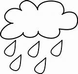 Rain Clipart Cloud Clip Clouds Cloudy Raining Cartoon Printable Cliparts Template Animated Outline Rainy Outlne Weather Coloring Drawing Sheet Use sketch template