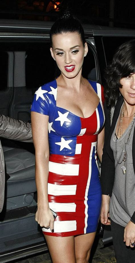 this tight american themed dress highlights katy perry s