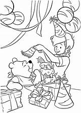Coloring Pooh Birthday Pages Winnie Party Printable Getcolorings Netart sketch template