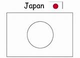 Flag Coloring Japan sketch template